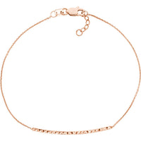 Olas d'Oro - 14K Rose Gold Diamond-Cut Curved Bar Bracelet - 1.43 Grams