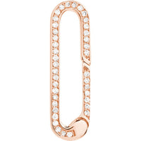 Olas d'Oro - 14K Rose Gold Diamond Designer Push Clasp with 0.20 Carat Total Diamond Weight