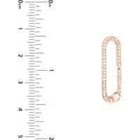 Olas d'Oro - 14K Rose Gold Diamond Designer Push Clasp with 0.20 Carat Total Diamond Weight