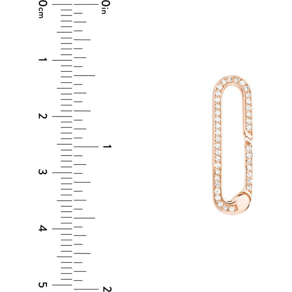 Olas d'Oro - 14K Rose Gold Diamond Designer Push Clasp with 0.20 Carat Total Diamond Weight