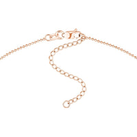 Olas d'Oro - 14K Rose Gold Diamond Drops Necklace with Bezel-Set Diamonds - 0.06 Carat Total Diamond Weight