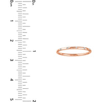 Olas d'Oro - 14K Rose Gold Diamond Stations Thin Band Ring - 0.03 Carat Total Diamond Weight