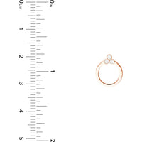 Olas d'Oro - 14K Rose Gold Diamond Trinity Stud Earrings - 0.08 Carat Total Diamond Weight
