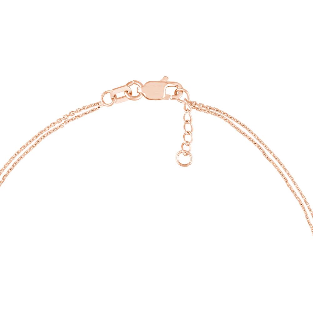Olas d'Oro - 14K Rose Gold Double Strand Infinity Adjustable Bracelet - 2.91 Grams