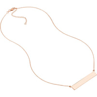 Olas d'Oro - 14K Rose Gold Engravable Bar & Adjustable Necklace - 3.20 Grams