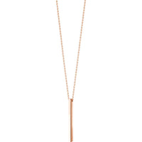 Olas d'Oro - 14K Rose Gold Engravable Cube Adjustable Necklace with Lobster Clasp - Customizable Design