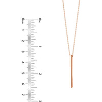 Olas d'Oro - 14K Rose Gold Engravable Cube Adjustable Necklace with Lobster Clasp - Customizable Design