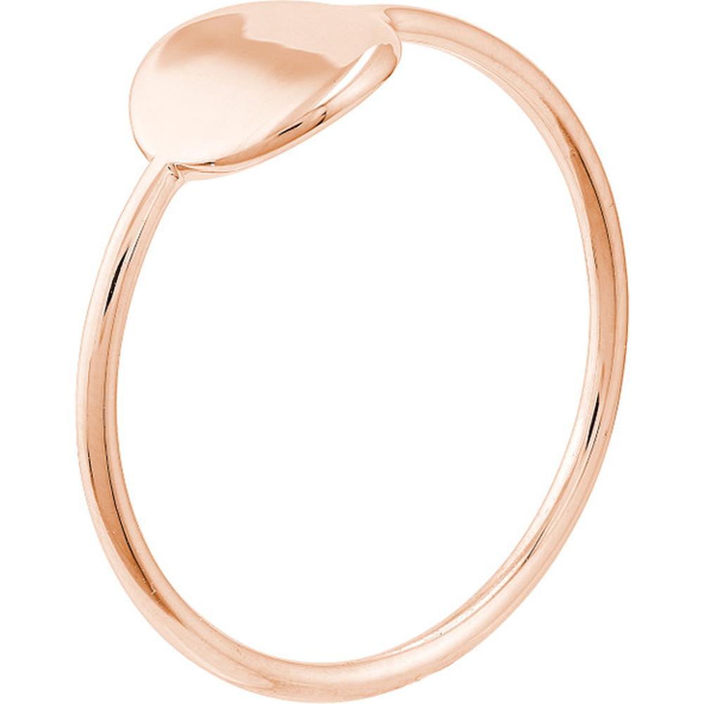 Olas d'Oro - 14K Rose Gold Engravable Disc Wire Ring - Size 6 - 1.12 Grams Total Weight