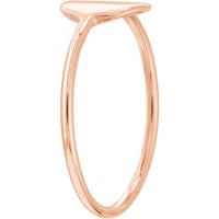 Olas d'Oro - 14K Rose Gold Engravable Disc Wire Ring - Size 7