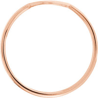 Olas d'Oro - 14K Rose Gold Engravable Disc Wire Ring - Size 7