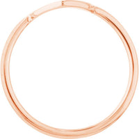 Olas d'Oro - 14K Rose Gold Engravable Heart Wire Ring - Size 7