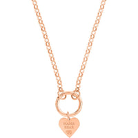 Olas d'Oro - 14K Rose Gold Heart Engravable Charm Pendant - 1.10g