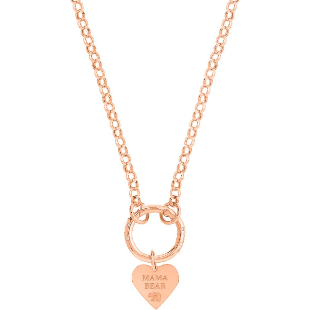 Olas d'Oro - 14K Rose Gold Heart Engravable Charm Pendant - 1.10g