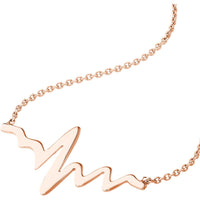Olas d'Oro - 14K Rose Gold Heartbeat Adjustable Necklace