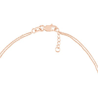 Olas d'Oro - 14K Rose Gold Infinity Chain Bracelet with Diamond - 0.08 Carat Total Diamond Weight