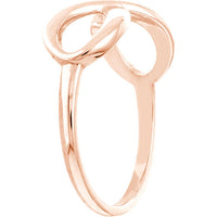 Olas d'Oro - 14K Rose Gold Infinity Ring - Size 6 - 1.95g