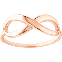 Olas d'Oro - 14K Rose Gold Infinity Ring - Size 7