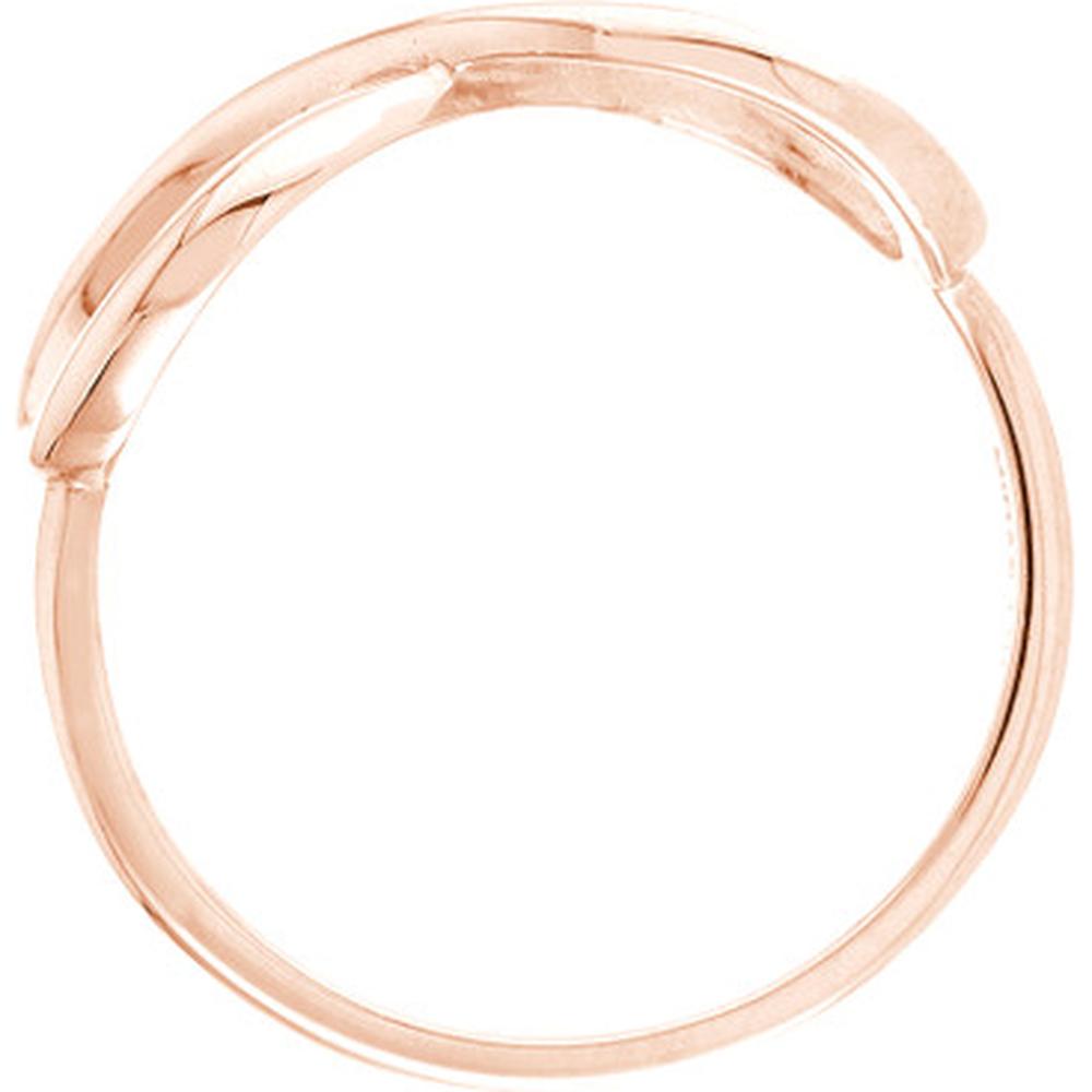 Olas d'Oro - 14K Rose Gold Infinity Ring - Size 7