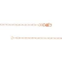 Olas d'Oro - 14K Rose Gold Kids Engravable ID Bracelet with Diamond-Cut Long Anchor Chain  2.30g