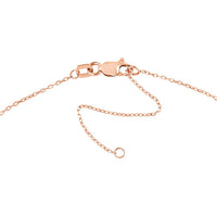Olas d'Oro - 14K Rose Gold Mini Block Nameplate Station Necklace  Adjustable 2-inch Chain with Custom Nameplate
