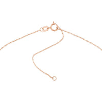 Olas d'Oro - 14K Rose Gold Mini Disc Necklace with Cross Cutout - 1.09 Grams Weight