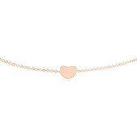Olas d'Oro - 14K Rose Gold Mini Heart Bolo Bracelet - Adjustable Custom Fit