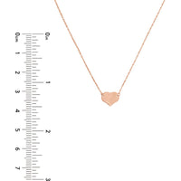 Olas d'Oro - 14K Rose Gold Mini Heart Pendant Adjustable Necklace - 1.01 Grams