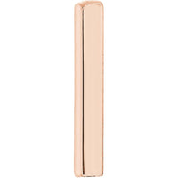 Olas d'Oro - 14K Rose Gold Mini Staple Bar Earrings with Post Back Closure - 1.03g Total Weight