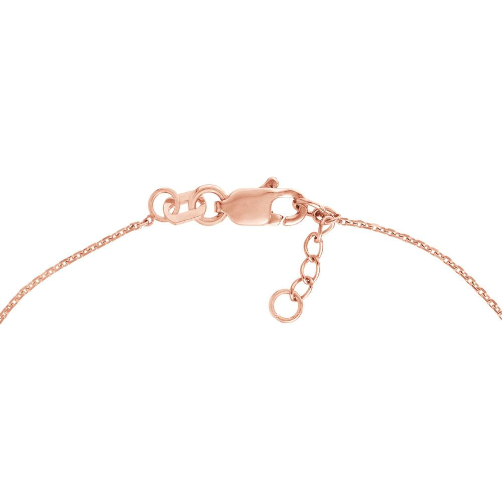 Olas d'Oro - 14K Rose Gold Open Circle Adjustable Bracelet - 1.04g Weight