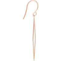Olas d'Oro - 14K Rose Gold Open Diamond-Shaped Dangle Earrings - 1.61g Total Weight