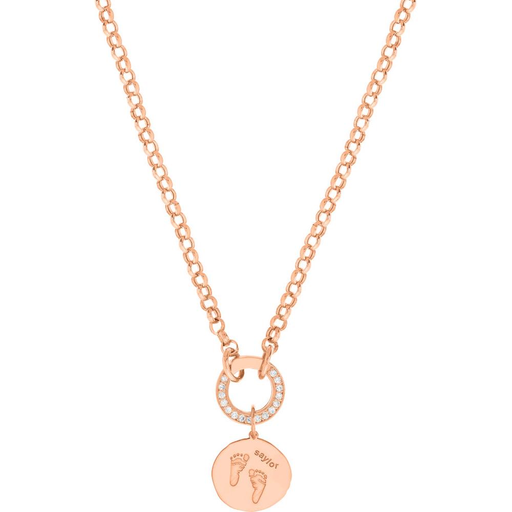 Olas d'Oro - 14K Rose Gold Organic Disk Engravable Charm  16mm