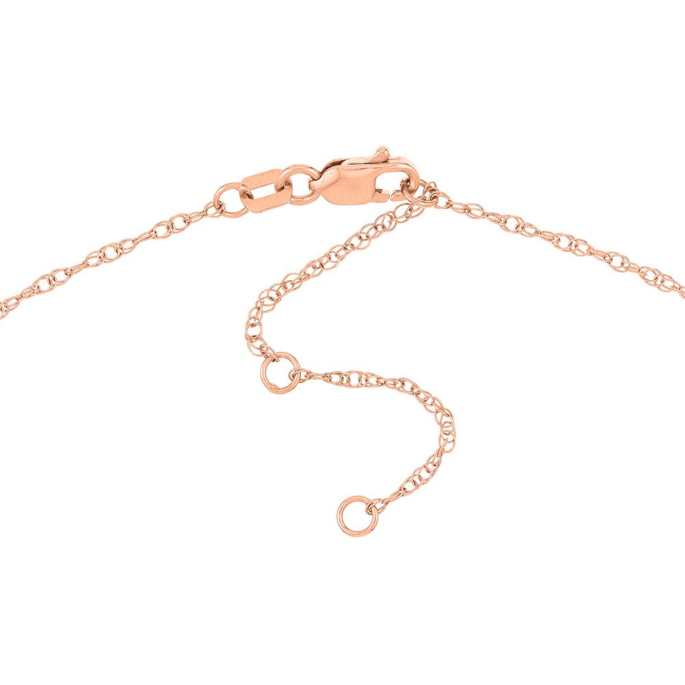 Olas d'Oro - 14K Rose Gold Personalization Small Script Monogram Necklace - 25mm Wide