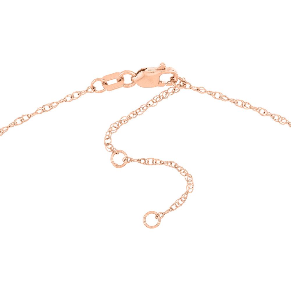 Olas d'Oro - 14K Rose Gold Personalized Small Block Monogram Pendant Necklace - Custom Initials - 4.90g