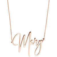 Olas d'Oro - 14K Rose Gold Personalized Small Signature Necklace - 35mm