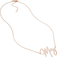 Olas d'Oro - 14K Rose Gold Personalized Small Signature Necklace - 35mm