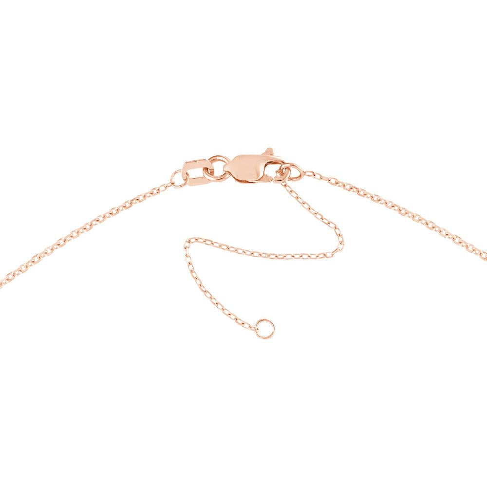 Olas d'Oro - 14K Rose Gold Sagittarius Organic Disc Pendant Necklace - 3.10 Grams