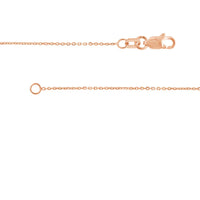 Olas d'Oro - 14K Rose Gold Script E Initial Necklace with Diamond Bezel - 0.02 Carat Total Diamond Weight