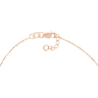 Olas d'Oro - 14K Rose Gold Sideways Cross Adjustable Bracelet with Lobster Clasp