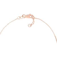 Olas d'Oro - 14K Rose Gold Sideways Mini Cross Adjustable Bracelet
