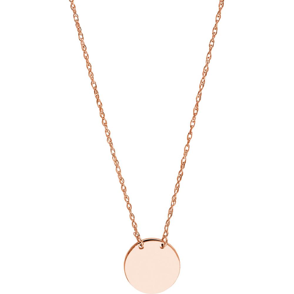 Olas d'Oro - 14K Rose Gold So You Mini Disc Adjustable Necklace