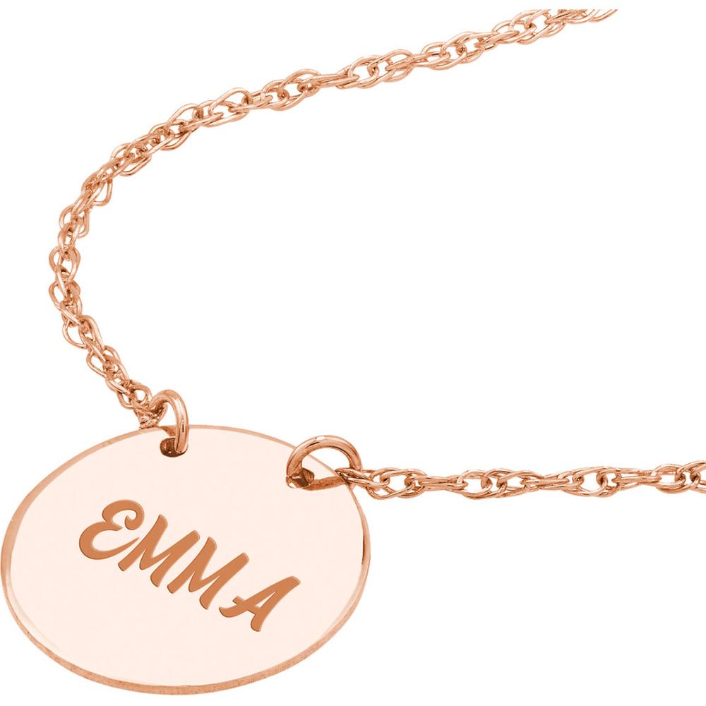 Olas d'Oro - 14K Rose Gold So You Mini Disc Adjustable Necklace