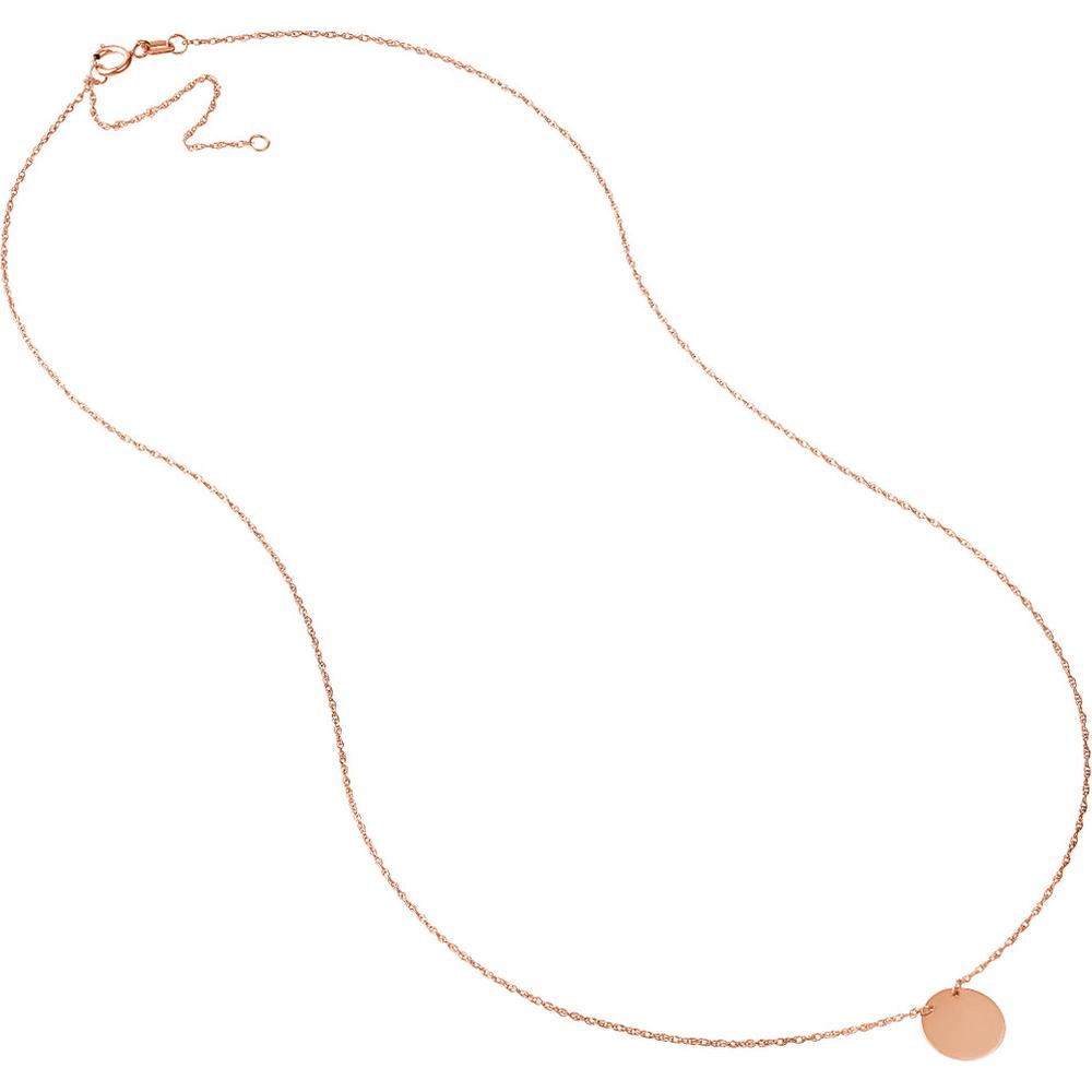 Olas d'Oro - 14K Rose Gold So You Mini Disc Adjustable Necklace