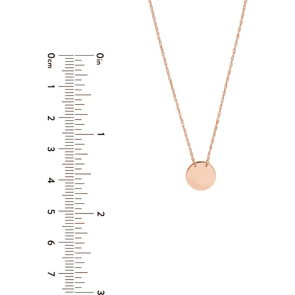 Olas d'Oro - 14K Rose Gold So You Mini Disc Adjustable Necklace