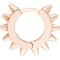 Olas d'Oro - 14K Rose Gold Spike Design Huggie Earrings 2.15 Grams Total Weight