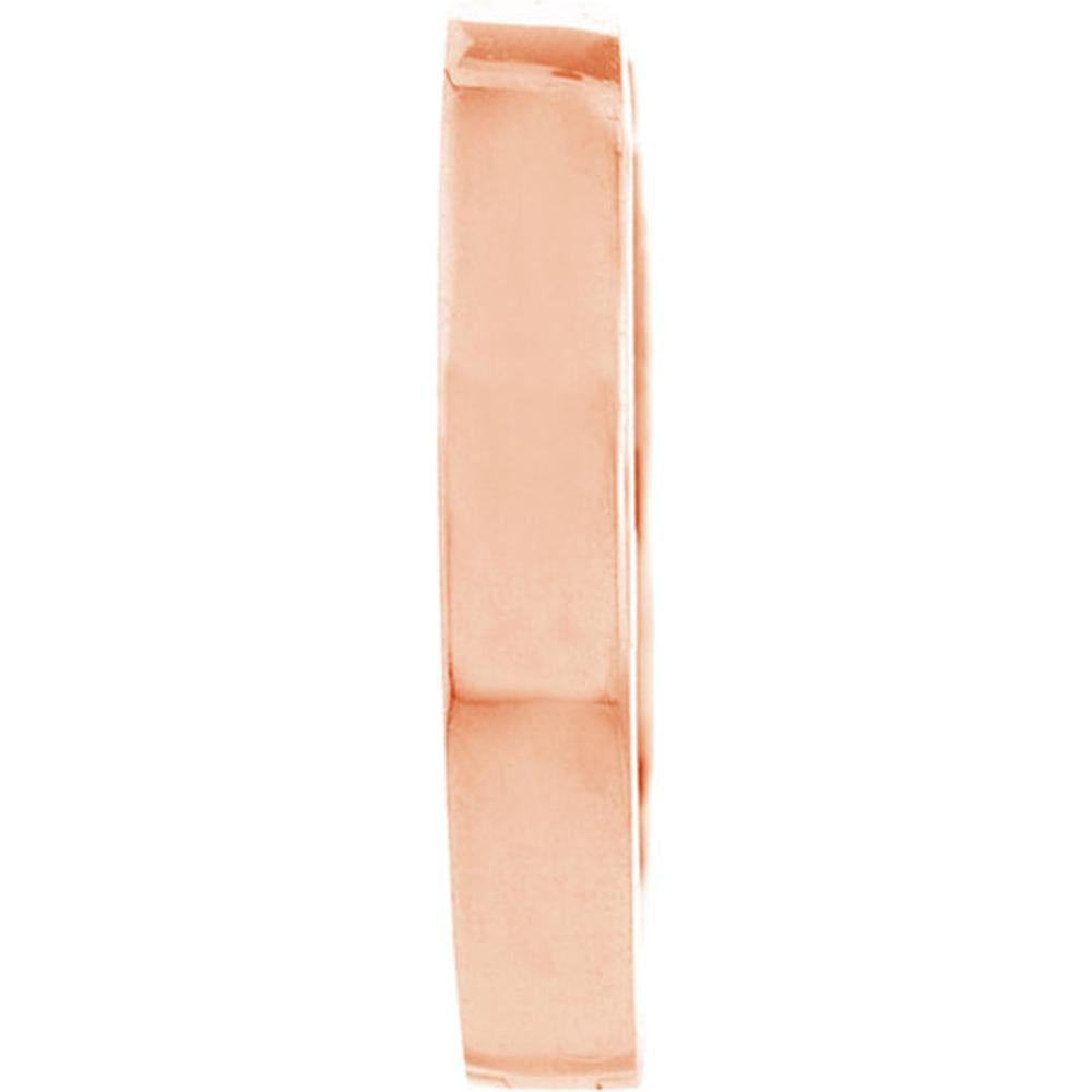 Olas d'Oro - 14K Rose Gold Square Tube Mini Hoop Earrings - 1.10 Grams Total Weight