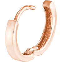 Olas d'Oro - 14K Rose Gold Square Tube Mini Hoop Earrings - 1.10 Grams Total Weight