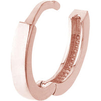 Olas d'Oro - 14K Rose Gold Square Tube Round Hoop Earrings - 1.23 Grams Total Weight