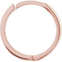 Olas d'Oro - 14K Rose Gold Square Wire Hoop Earrings - 14.25mm