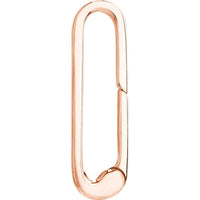 Olas d'Oro - 14K Rose Gold Square Wire Oval Designer Push Lock Pendant