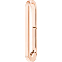 Olas d'Oro - 14K Rose Gold Square Wire Oval Designer Push Lock Pendant